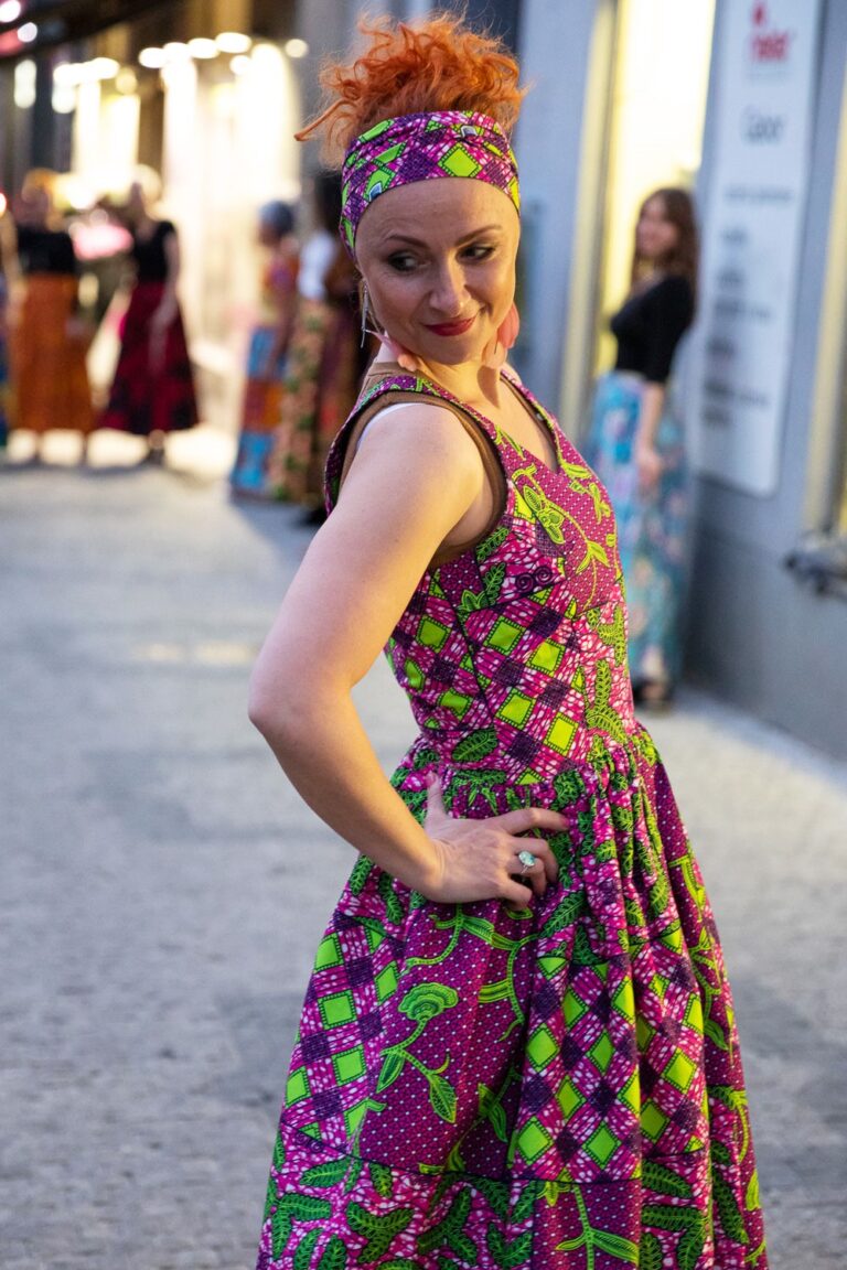 Dlouhé originální šaty - Afrika design