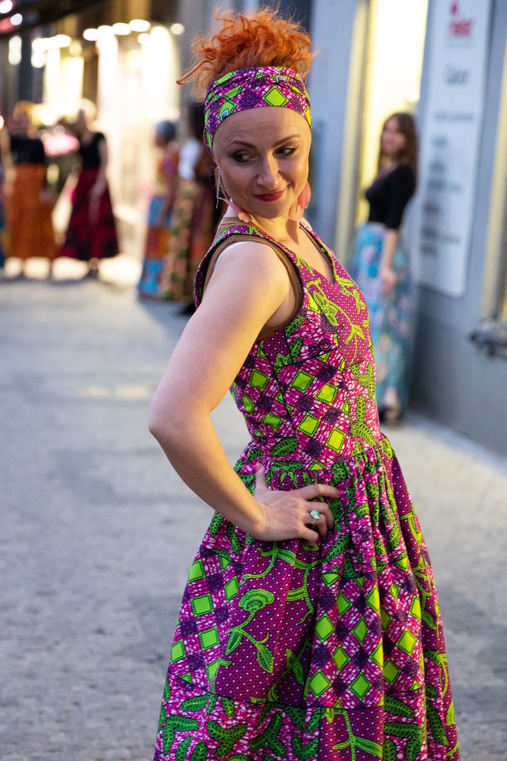 Dlouhé originální šaty - Afrika design