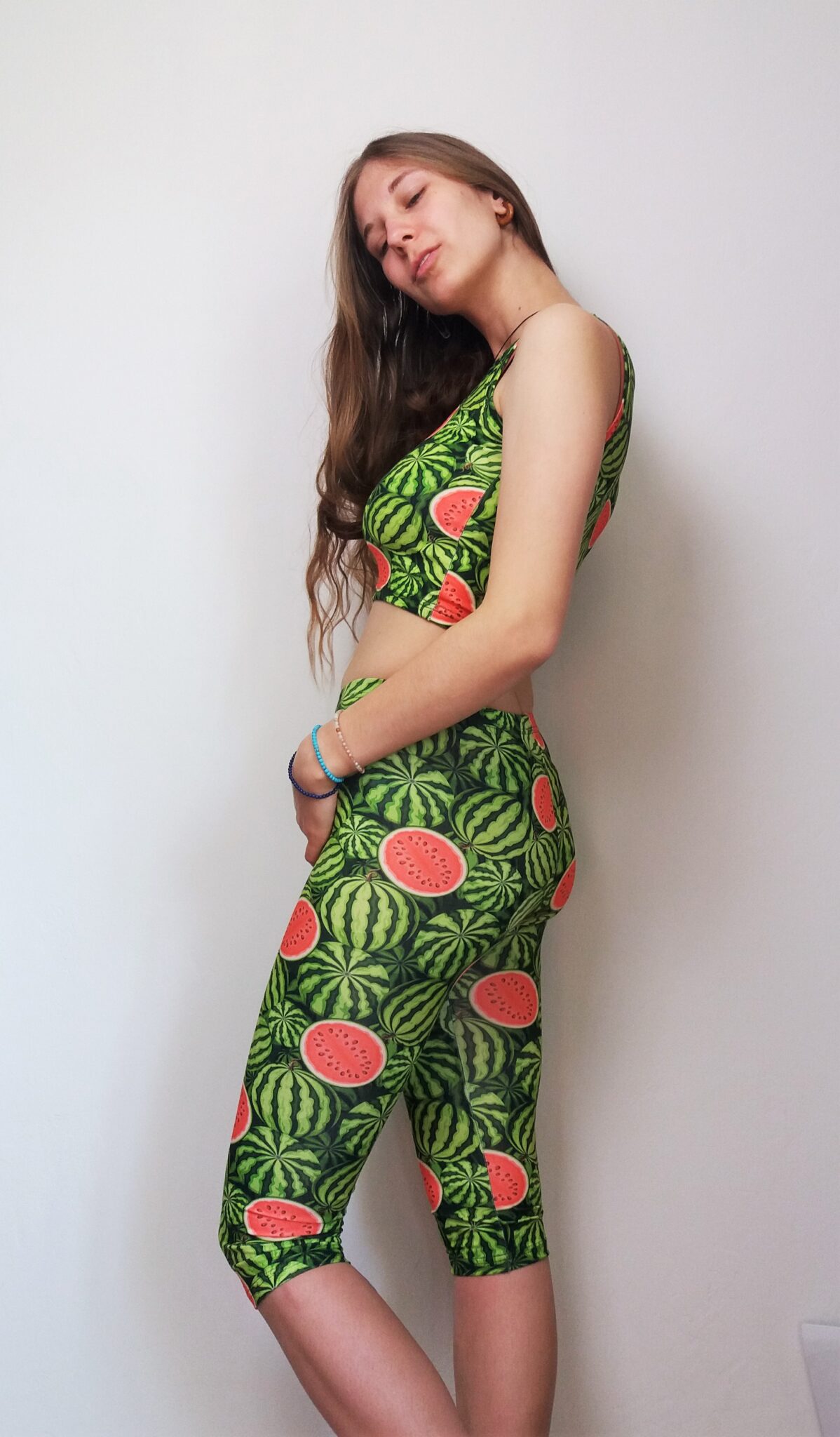 3/4 dámské legíny - meloun