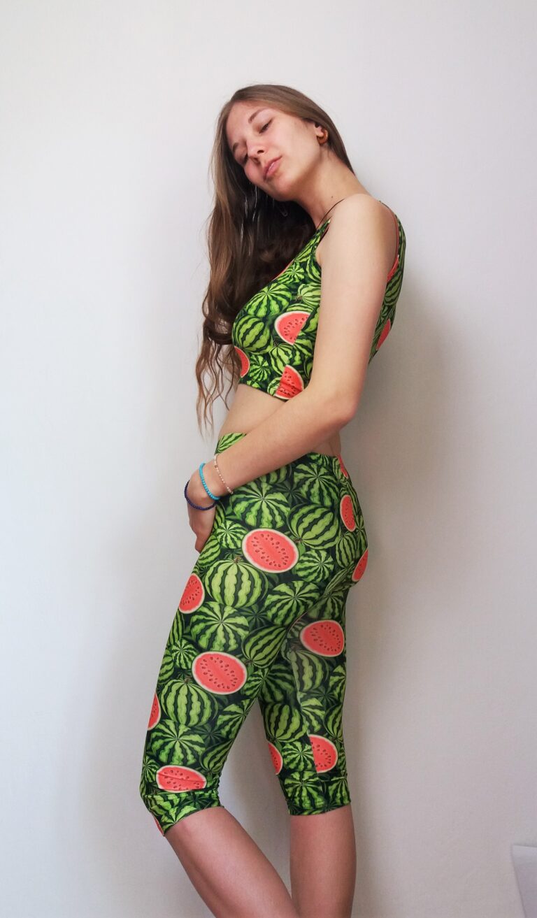 3/4 dámské legíny - meloun