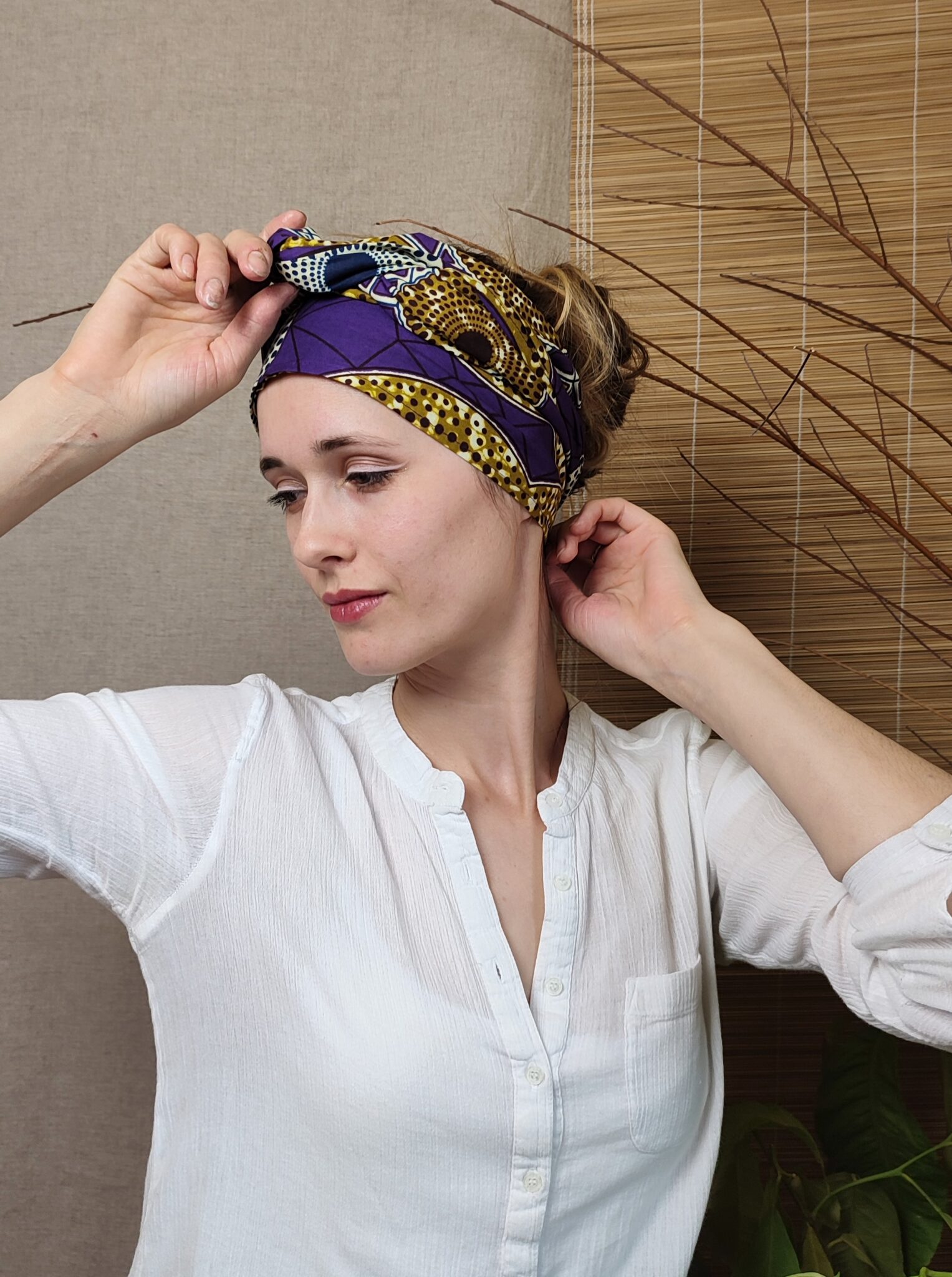 Šátek fialový - oči