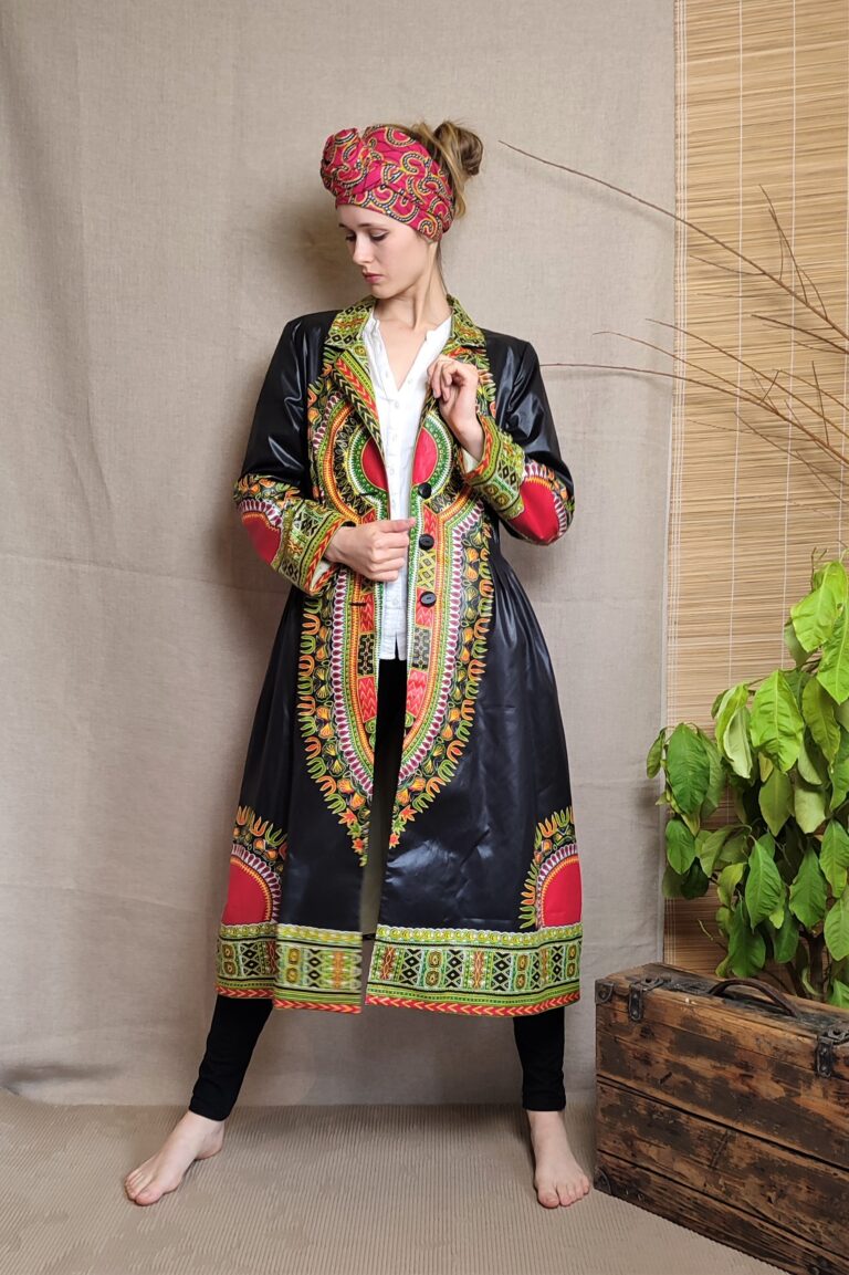 Dámský africký kabát makenzi černý