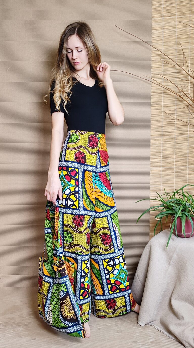 Dámské zavinovací kalhoty - lístky