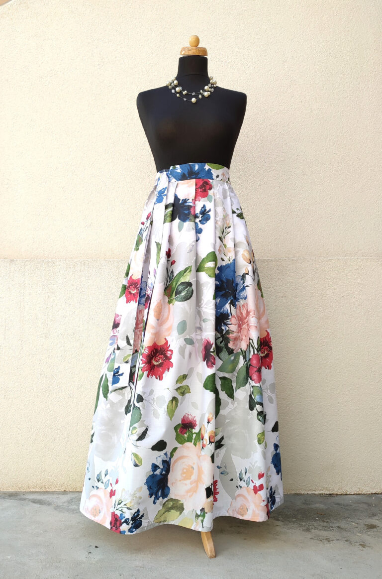 Dámská, dlouhá zavinovací sukně - akvarel