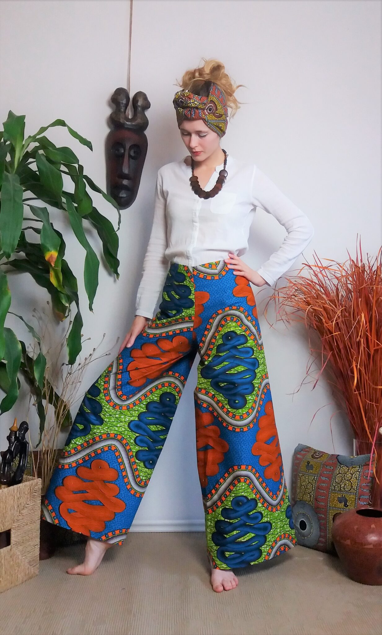 Dámské zavinovací kalhoty - hadi