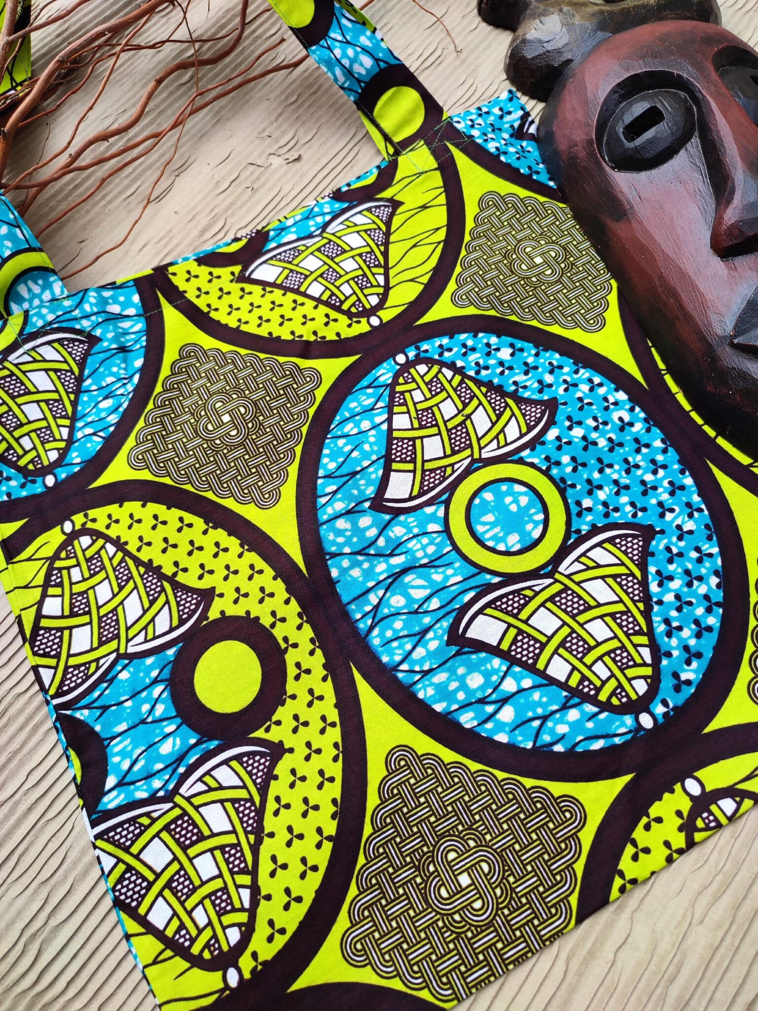 Africká taška - modrozelená