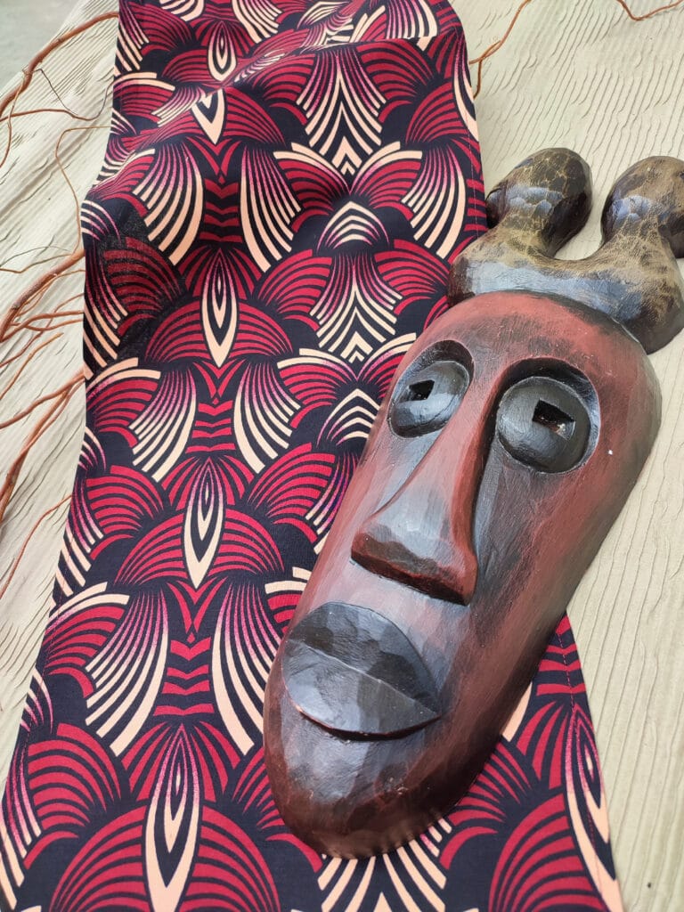 Afrika šátek - bordó design II