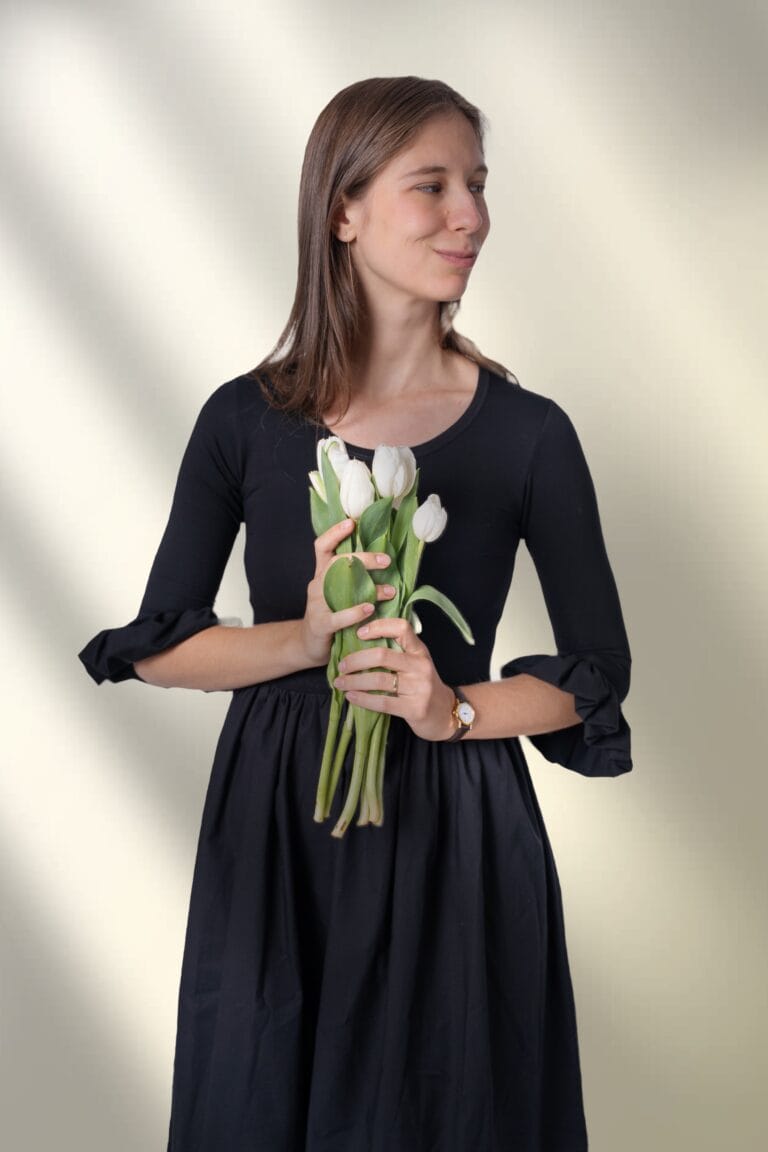 Elegantní bambusové šaty - černé