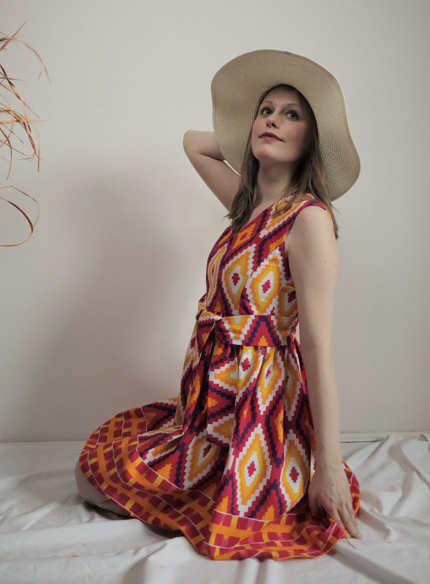 Krátké šaty růžové kente