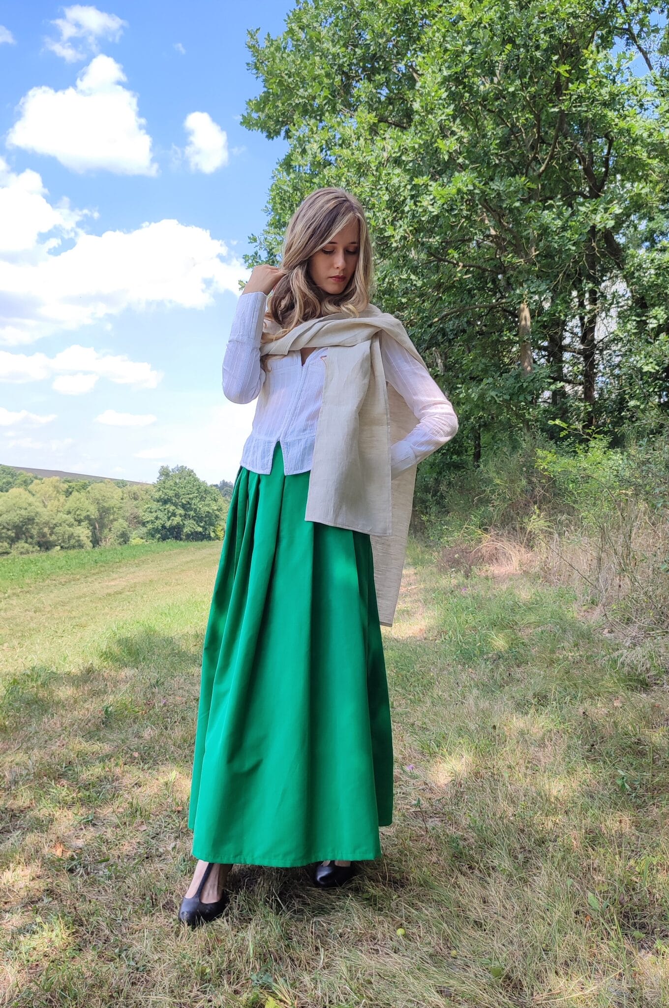 Lněné šály v několika variantách