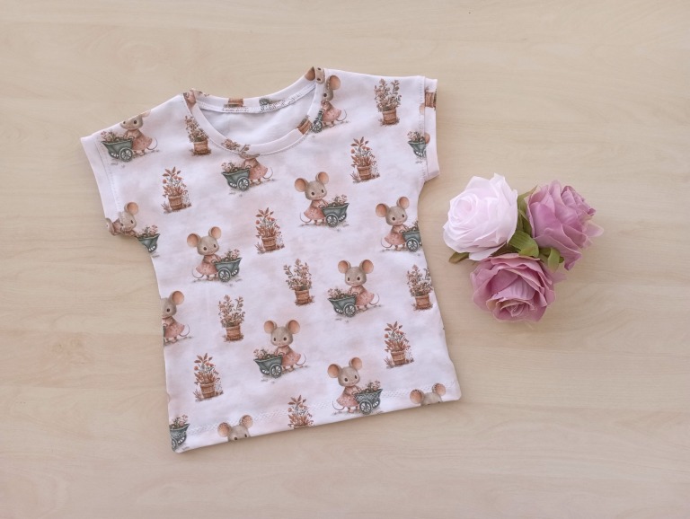 Dívčí tričko s myškami velikost 92