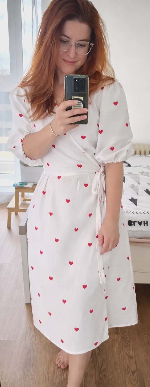 Dámské zavinovací šaty - bavlněné plátno