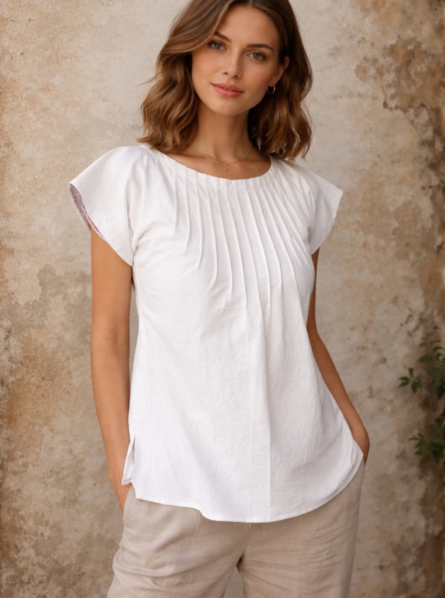 lněná bluzka-top