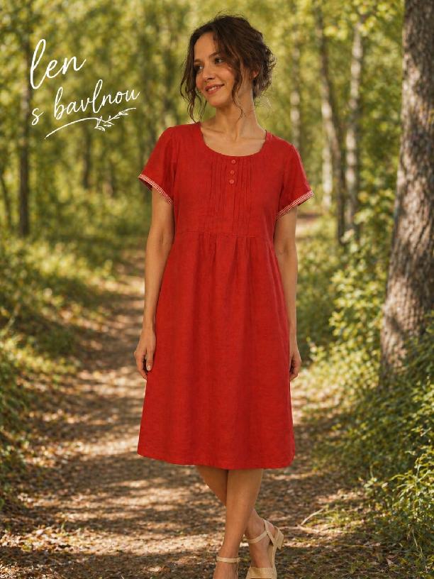 letní šaty z přírodních materialů