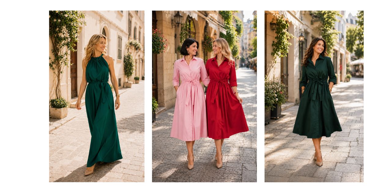 Elegantní košilové šaty v mnoha barevných kombinacích by Marionka