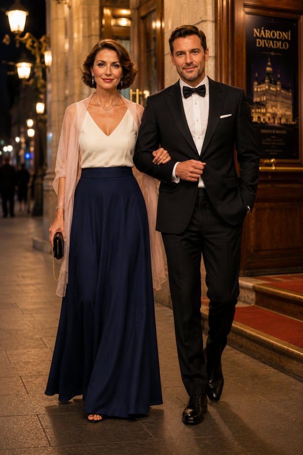 Elegantní dlouhá sukně navy z jemné bavlny
